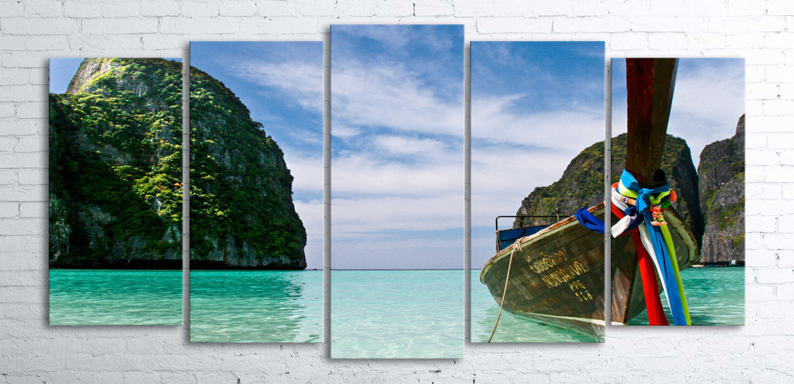 Модульная картина на холсте 5 в 1 Тайланд. Phi Phi острова 100х200 см (секции разного размера)
Модульная картина на холсте 5 в 1 Тайланд. Phi Phi острова 100х200 см (секции разного размера)