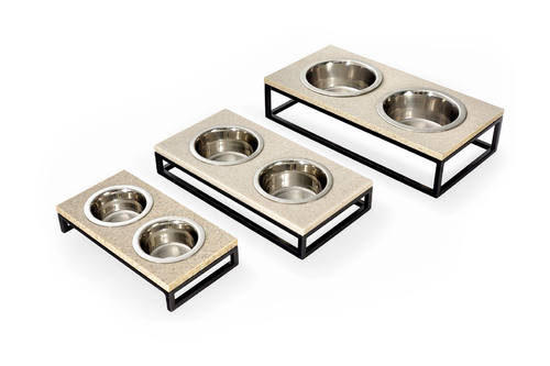 Миски на подставке бежевый камень - черный металл Lunch Bar Stone Beige Stone + Black M (42x21x10cm / Миски по 0,75л) Harley & Cho BGL-HL-679
Миски на подставке бежевый камень - черный металл Lunch Bar Stone Beige Stone + Black M (42x21x10cm / Миски по 0,75л) Harley & Cho BGL-HL-679