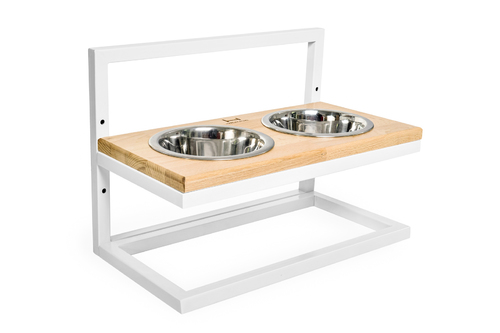Миски на подставке c регулируемой высотой Lift Natural Wood + White L (52x26cm / высота регулируется от 15cm до 40 cm/ Миски 1,8 л) Harley & Cho BGL-HL-707
Миски на подставке c регулируемой высотой Lift Natural Wood + White L (52x26cm / высота регулируется от 15cm до 40 cm/ Миски 1,8 л) Harley & Cho BGL-HL-707