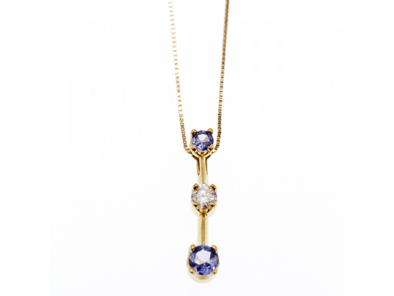 Золотая цепочка с кулоном с танзанит и белый сапфир Натуральный Sky Jewelry 002526
Золотая цепочка с кулоном с танзанит и белый сапфир Натуральный Sky Jewelry 002526