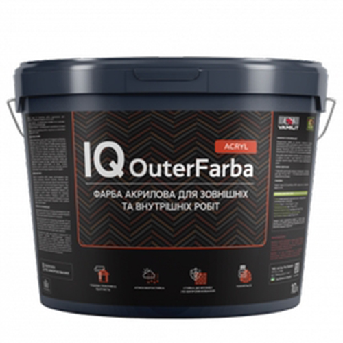 Акриловая краска для наружных и внутренних работ Vamiut IQ OuterFarba АКРИЛ 10л
Акриловая краска для наружных и внутренних работ Vamiut IQ OuterFarba АКРИЛ 10л