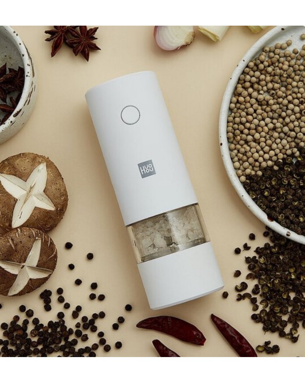 Электрический измельчитель для специй Xiaomi HuoHou Electric Grinder White HU0142
Электрический измельчитель для специй Xiaomi HuoHou Electric Grinder White HU0142