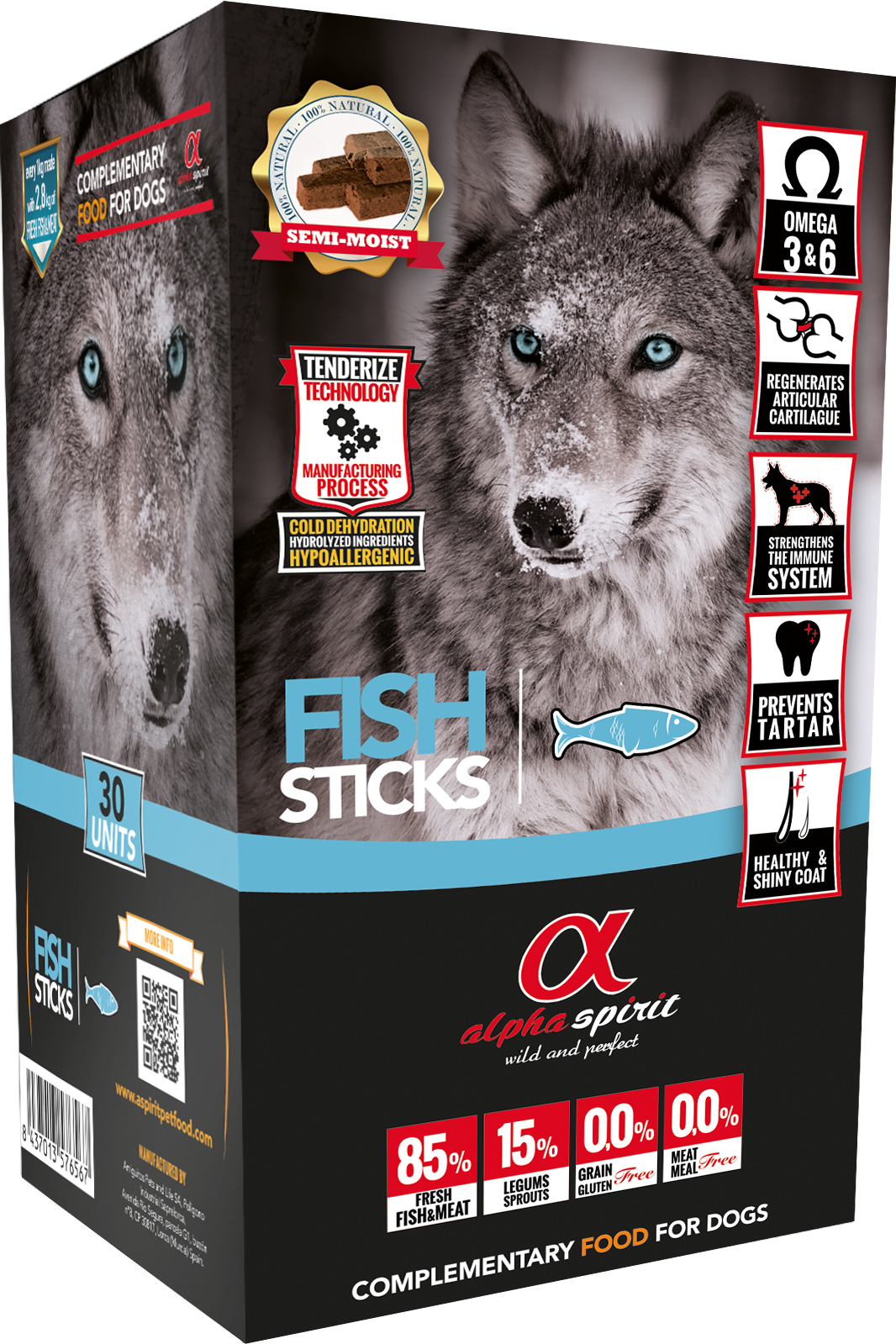 Полувлажные лакомства для собак с рыбой DOG Sticks Fish Chicken 30 шт 10 г Alpha Spirit BGL-AS-31
Полувлажные лакомства для собак с рыбой DOG Sticks Fish Chicken 30 шт 10 г Alpha Spirit BGL-AS-31