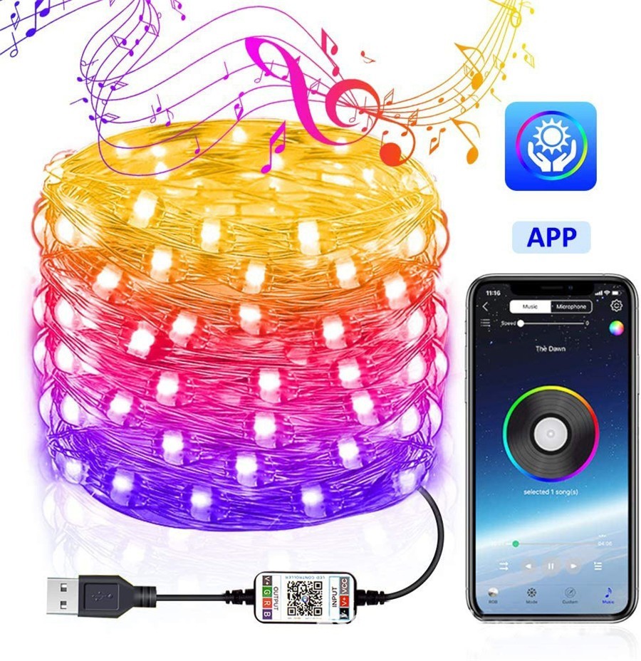 Умная светодиодная LED-гирлянда XmasLights с управлением через Bluetooth 10 метров с телефона Новогодняя
Умная светодиодная LED-гирлянда XmasLights с управлением через Bluetooth 10 метров с телефона Новогодняя