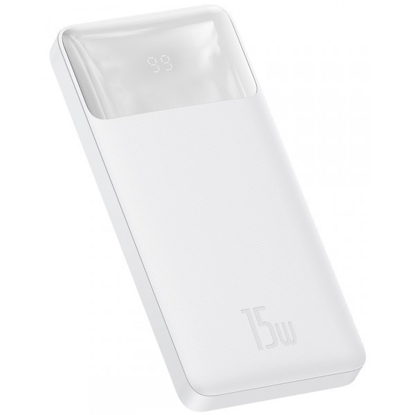 Power Bank Baseus Bipow Digital Display 10000mAh 15W 3A 2USB + Type-C Білий
Power Bank Baseus Bipow Digital Display 10000mAh 15W 3A 2USB + Type-C Білий
