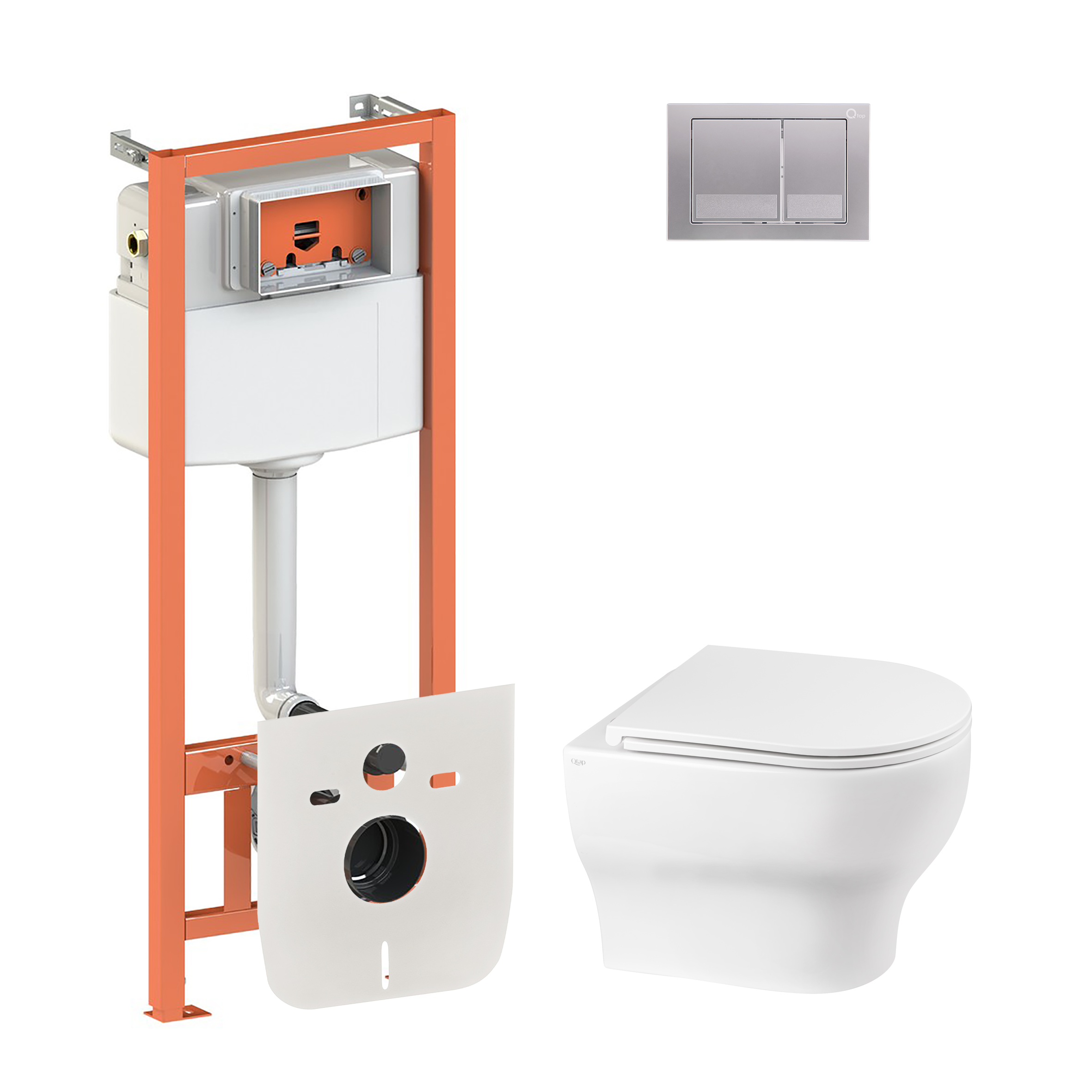 Набор Qtap инсталляция 4 в 1 с панелью смыва Nest (QT0133M425 + QT0111M06029SAT) + унитаз с сиденьем Aries QT0333063ERW
Набор Qtap инсталляция 4 в 1 с панелью смыва Nest (QT0133M425 + QT0111M06029SAT) + унитаз с сиденьем Aries QT0333063ERW