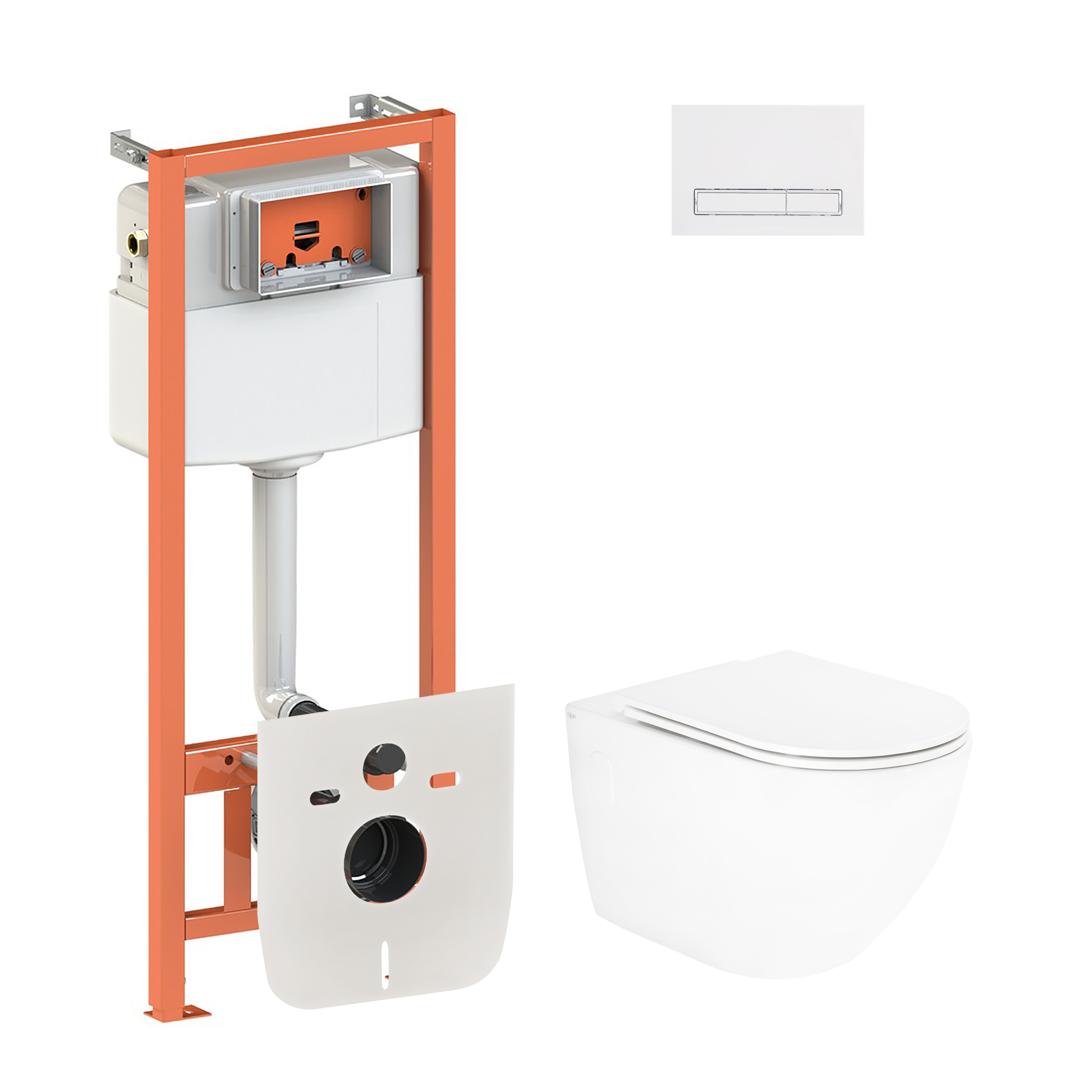 Набор Qtap инсталляция 4 в 1 с панелью смыва Nest (QT0133M425 + QT0111M08V1384W) + унитаз с сиденьем Robin QT13332141ERW
Набор Qtap инсталляция 4 в 1 с панелью смыва Nest (QT0133M425 + QT0111M08V1384W) + унитаз с сиденьем Robin QT13332141ERW