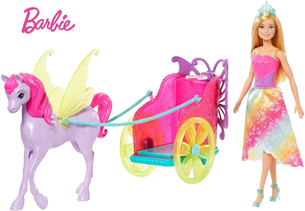 Кукла Барби Дримтопия с лошадью и колесницей Barbie Dreamtopia Princess with Fantasy Horse and Chariot
Кукла Барби Дримтопия с лошадью и колесницей Barbie Dreamtopia Princess with Fantasy Horse and Chariot