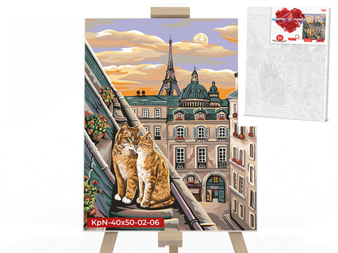 Креативная творчество "PAINTING BY NUMBERS" 40х50см "Коты на крыше" KpNe-40х50-02-06 Danko Toys
Креативная творчество "PAINTING BY NUMBERS" 40х50см "Коты на крыше" KpNe-40х50-02-06 Danko Toys
