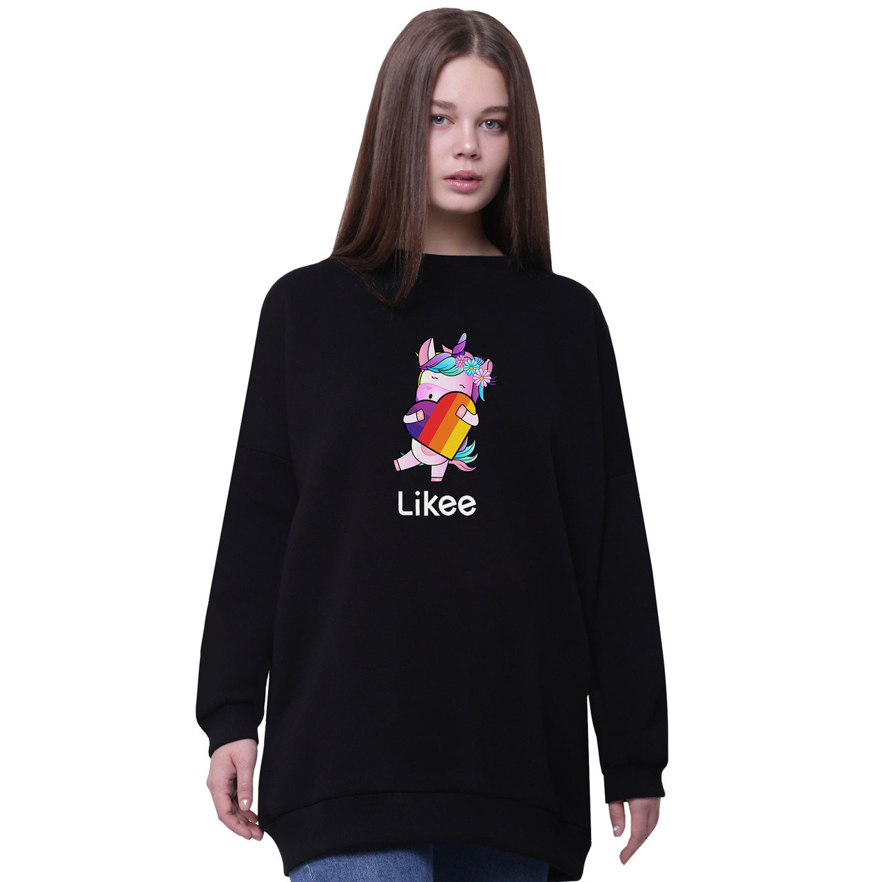 Свитшот для девочек удлиненный Лайк Единорог (Likee Unicorn) Черный (35963-1469-1) 134 см
Свитшот для девочек удлиненный Лайк Единорог (Likee Unicorn) Черный (35963-1469-1) 134 см