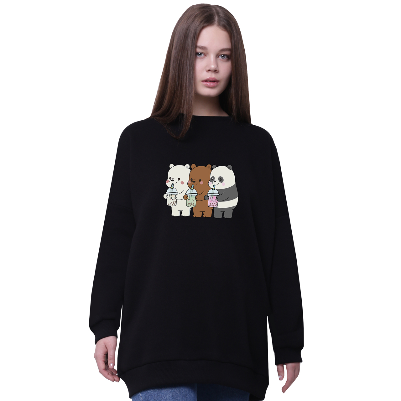 Свитшот для девочек удлиненный Вся правда о медведях (We Bare Bears) Черный (35963-2896-4) 152 см
Свитшот для девочек удлиненный Вся правда о медведях (We Bare Bears) Черный (35963-2896-4) 152 см