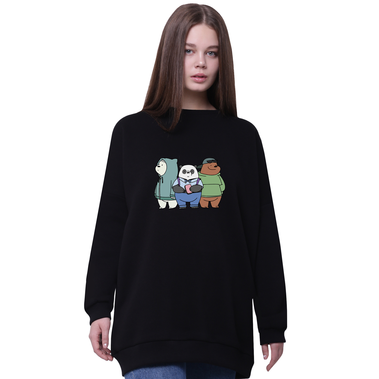 Свитшот для девочек удлиненный Вся правда о медведях (We Bare Bears) Черный (35963-2898-3) 146 см
Свитшот для девочек удлиненный Вся правда о медведях (We Bare Bears) Черный (35963-2898-3) 146 см