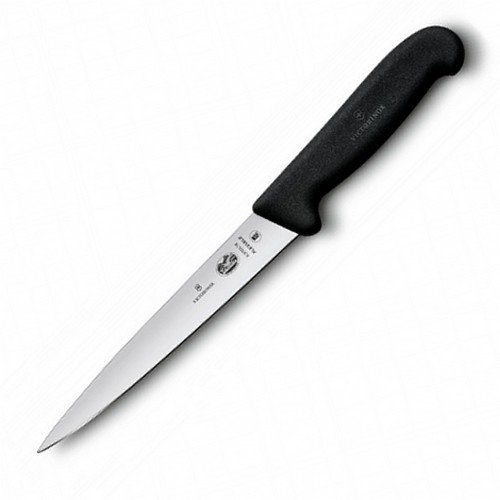 Ніж кухонний Victorinox Fibrox Filleting Flex філейний 18 см чорний (Vx53703.18)
Ніж кухонний Victorinox Fibrox Filleting Flex філейний 18 см чорний (Vx53703.18)