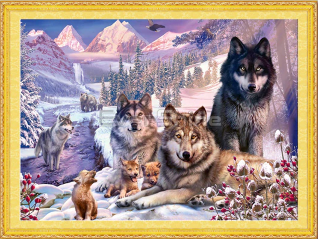Набор для вышивания по нанесённой на канву схеме "Волки зимой". AIDA 14CT printed, 38*48 см
Набор для вышивания по нанесённой на канву схеме "Волки зимой". AIDA 14CT printed, 38*48 см