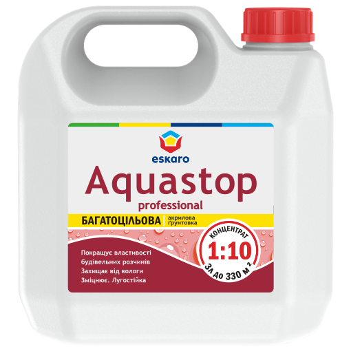 Грунтовка Eskaro Aquastop Prof 3 л Грунт-влагоизолятор (концентрат 1:10) Грунтование оснований перед окраской
Грунтовка Eskaro Aquastop Prof 3 л Грунт-влагоизолятор (концентрат 1:10) Грунтование оснований перед окраской