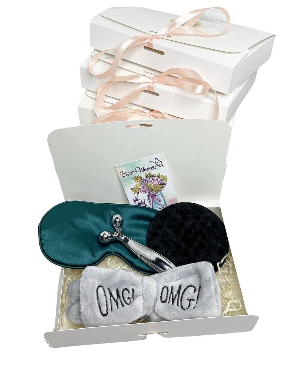 Подарочный набор косметических аксессуаров Бьюти бокс (Beauty Box) серо-зеленый из 5 предметов
Подарочный набор косметических аксессуаров Бьюти бокс (Beauty Box) серо-зеленый из 5 предметов