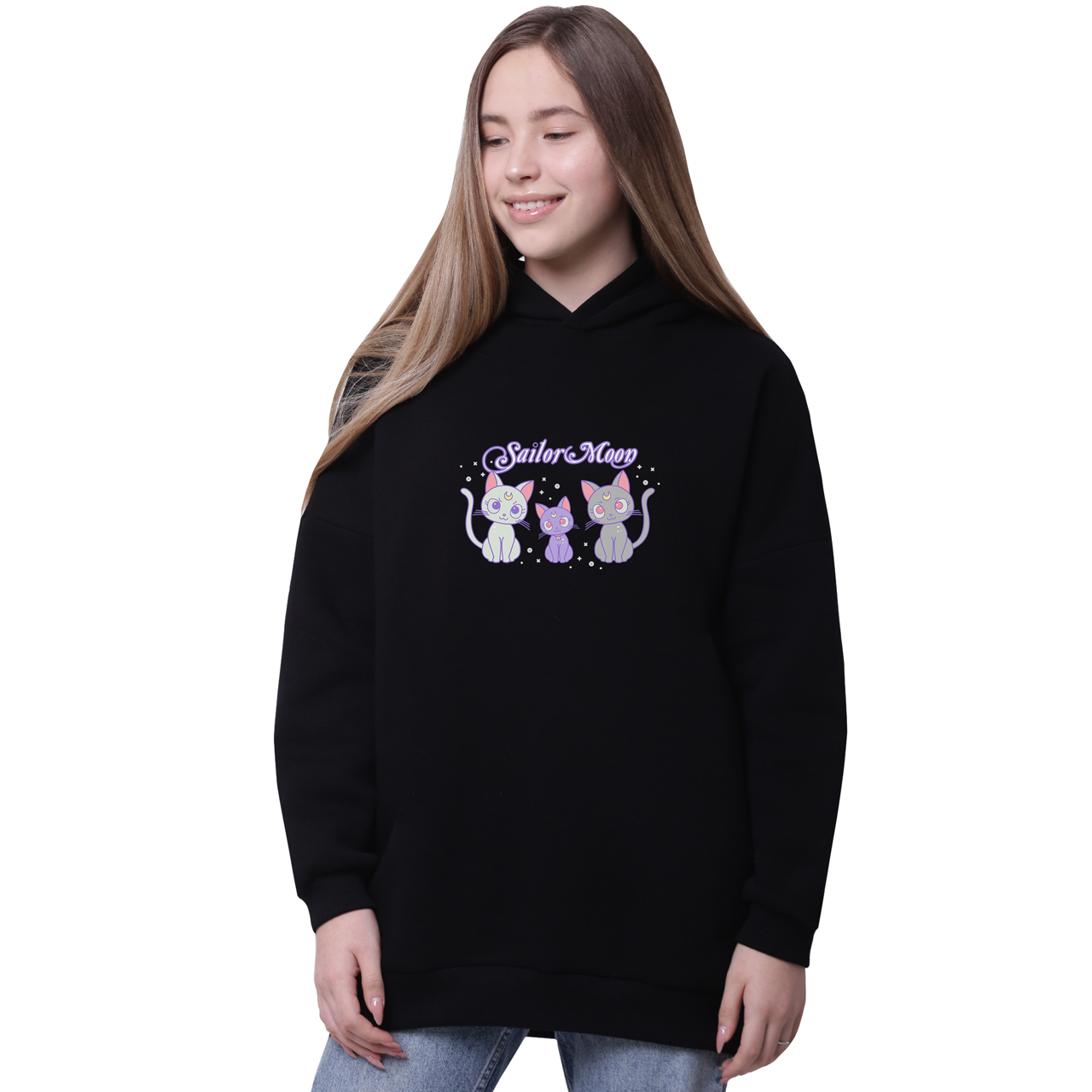 Худи для девочек удлиненный Луна Кошки Сейлор Мун (anime Sailor Moon Cats) Черный (35962-2920-1) 134 см
Худи для девочек удлиненный Луна Кошки Сейлор Мун (anime Sailor Moon Cats) Черный (35962-2920-1) 134 см