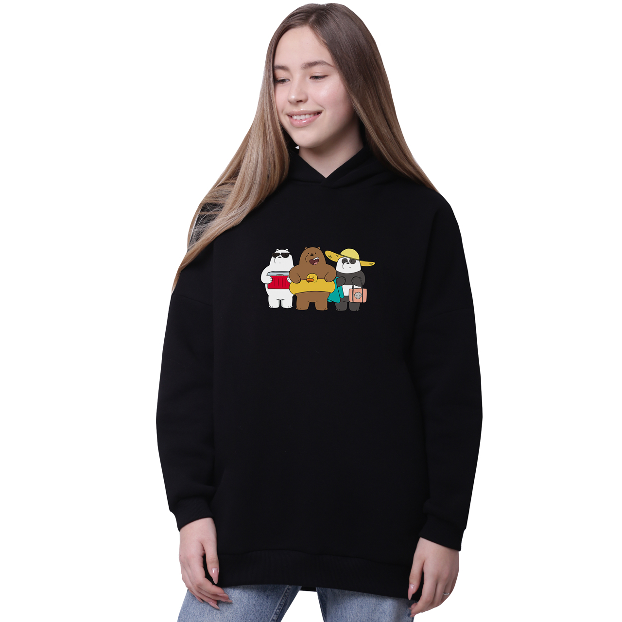 Худи для девочек удлиненный Вся правда о медведях (We Bare Bears) Черный (35962-2893-5) 158 см
Худи для девочек удлиненный Вся правда о медведях (We Bare Bears) Черный (35962-2893-5) 158 см