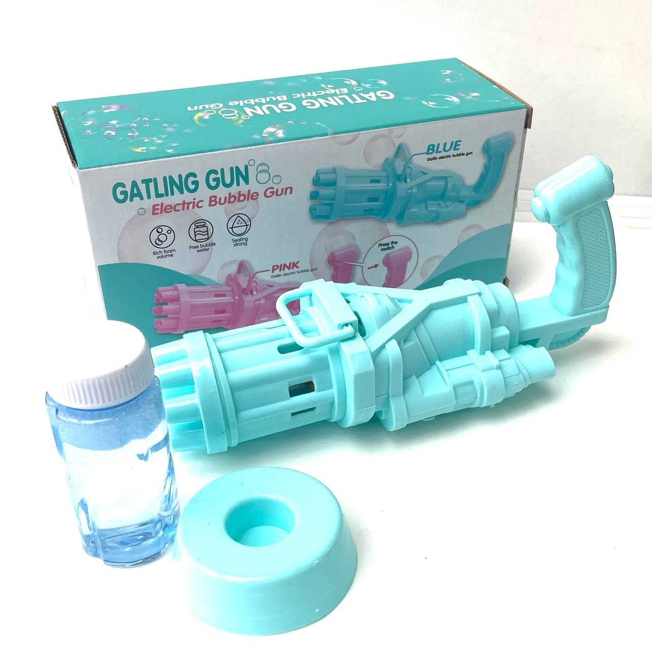 Автоматический пистолет-пулемет для создания мыльных пузырей Bubble Gun Blaster Голубой (NMX-160)
Автоматический пистолет-пулемет для создания мыльных пузырей Bubble Gun Blaster Голубой (NMX-160)