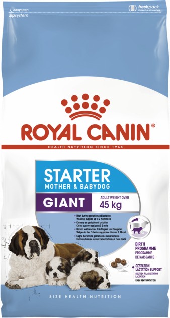 Сухой корм для собак Royal Canin Giant Starter Mother & Babydog 15 кг щенкам гигантских пород
Сухой корм для собак Royal Canin Giant Starter Mother & Babydog 15 кг щенкам гигантских пород