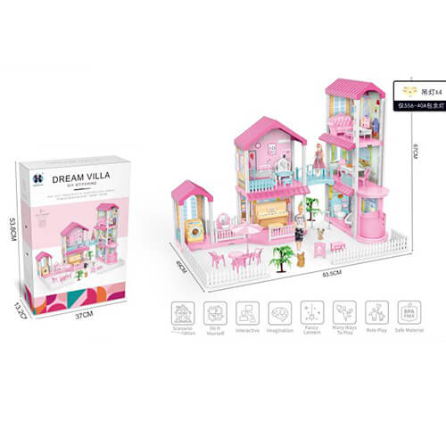 Домик для кукол с мебелью и фигурками 3-х этажный 184 детали 556-40A A-Toys (556-40A)
Домик для кукол с мебелью и фигурками 3-х этажный 184 детали 556-40A A-Toys (556-40A)