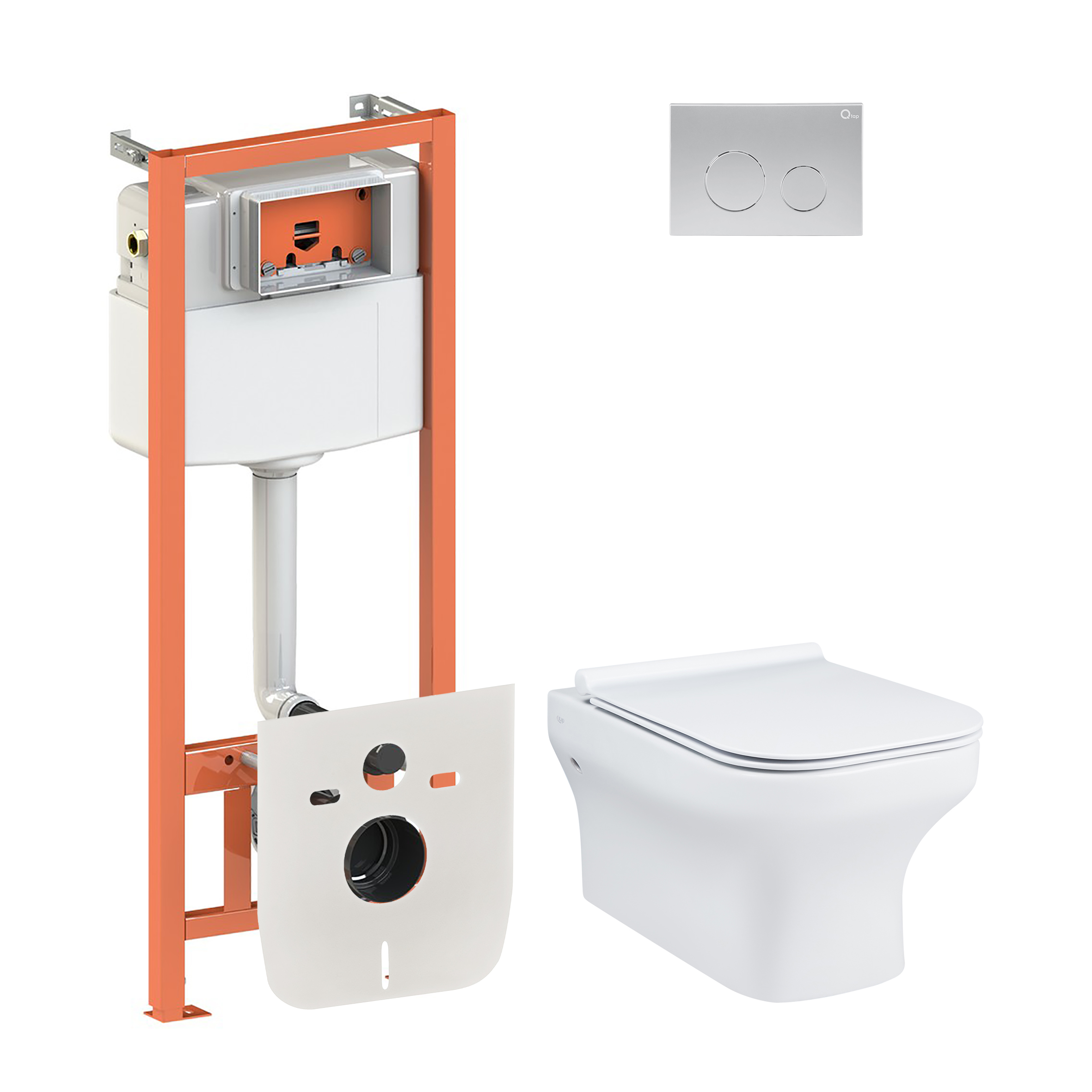 Набор Qtap инсталляция 4 в 1 с панелью смыва Nest (QT0133M425 + QT0111M11111SAT) + унитаз с сиденьем Cardinal QT0333063ERW
Набор Qtap инсталляция 4 в 1 с панелью смыва Nest (QT0133M425 + QT0111M11111SAT) + унитаз с сиденьем Cardinal QT0333063ERW