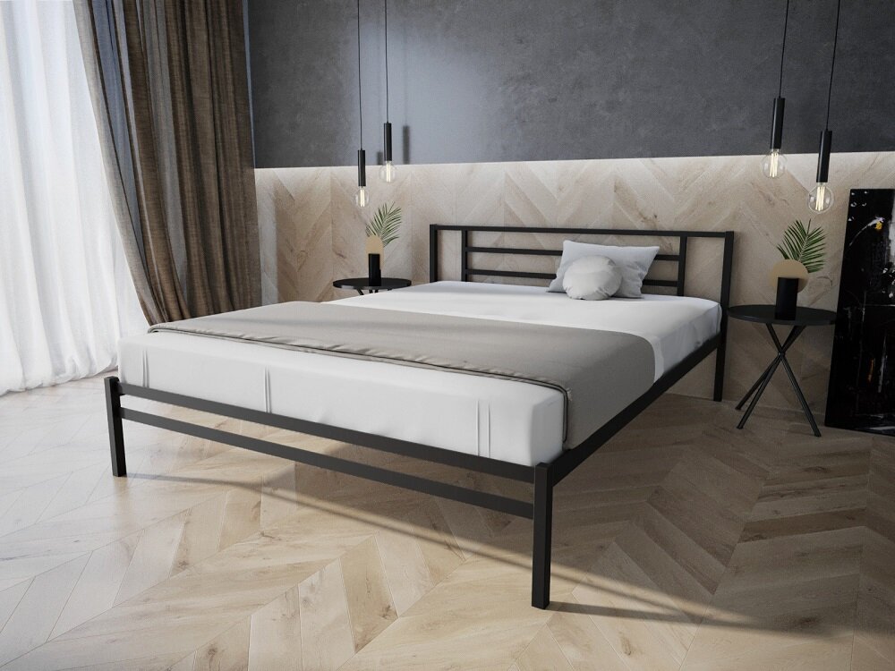 Кровать металлическая Берта MELBI Черный 120 х 200 см 
Кровать металлическая Берта MELBI Черный 120 х 200 см