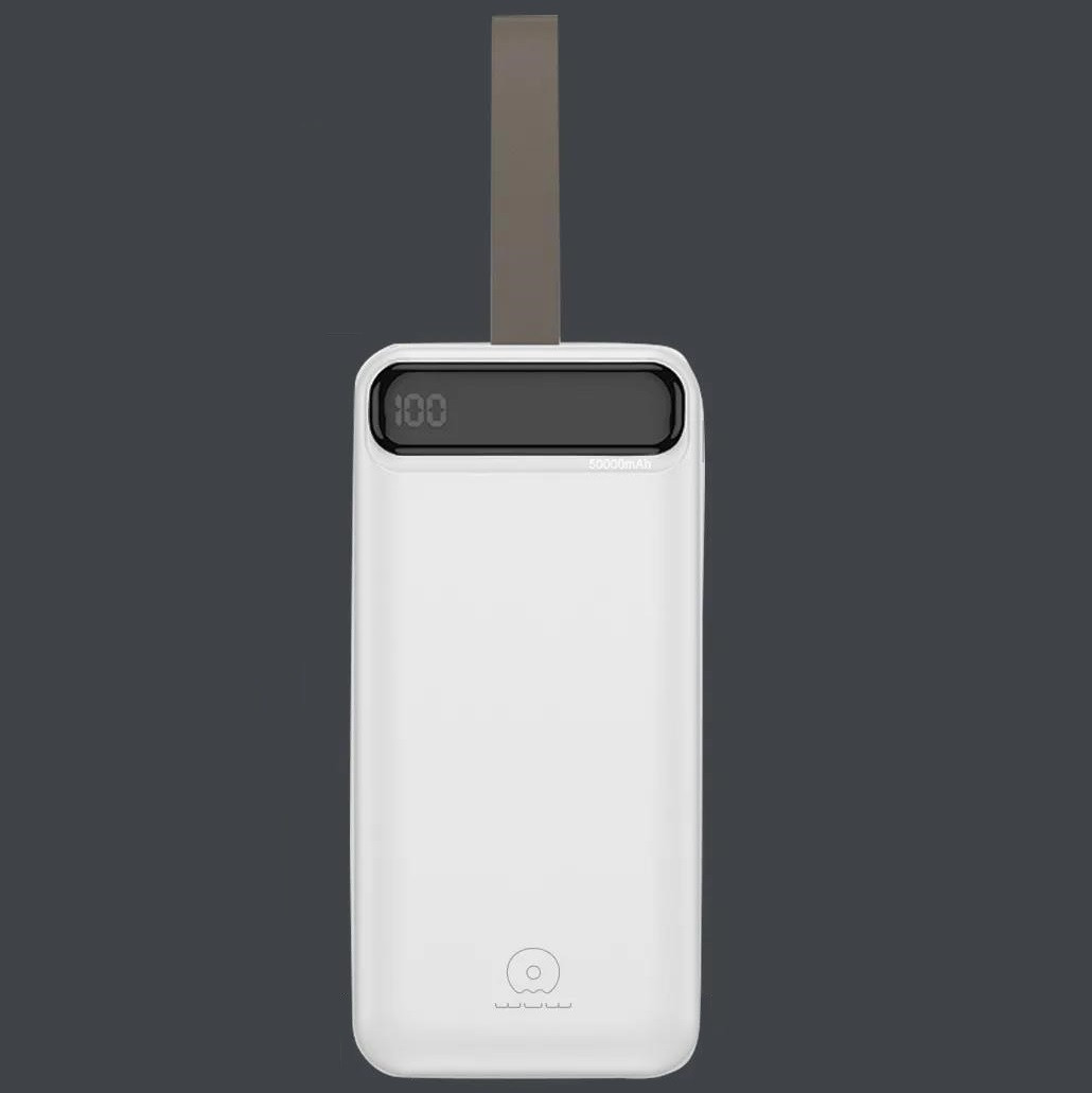 Повербанк Powerbank с фонариком и дисплеем WUW Y98 50000mAh |2USB/1Type-C, 2.1A| Белый
Повербанк Powerbank с фонариком и дисплеем WUW Y98 50000mAh |2USB/1Type-C, 2.1A| Белый