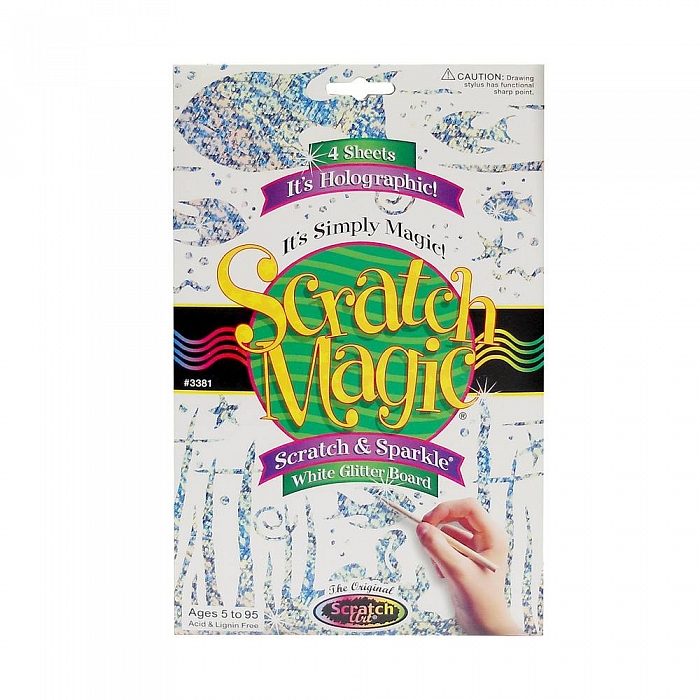Серебристая голографическая царапка-трафарет Scratch Magic White Scratch & Sparkle Melissa & Doug
Серебристая голографическая царапка-трафарет Scratch Magic White Scratch & Sparkle Melissa & Doug