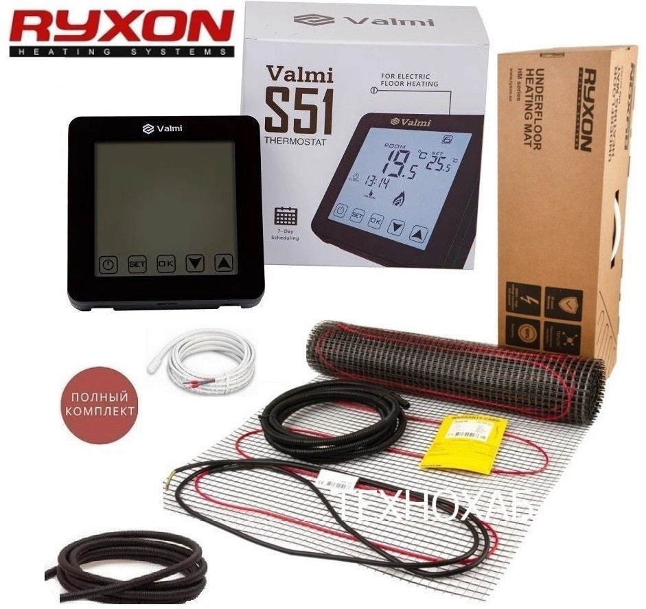 Электрический теплый пол RYXON HM/10м² /2000Ват/ 200Вт/м² тонкий нагревательный мат под плитку с программируемым терморегулятором Valmi P30
Электрический теплый пол RYXON HM/10м² /2000Ват/ 200Вт/м² тонкий нагревательный мат под плитку с программируемым терморегулятором Valmi P30
