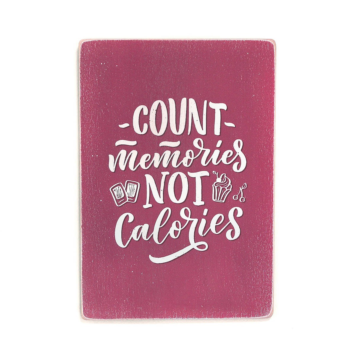 Деревянный постер Wood Posters "Count memories, not calories" (A3 формат, фанера)
Деревянный постер Wood Posters "Count memories, not calories" (A3 формат, фанера)