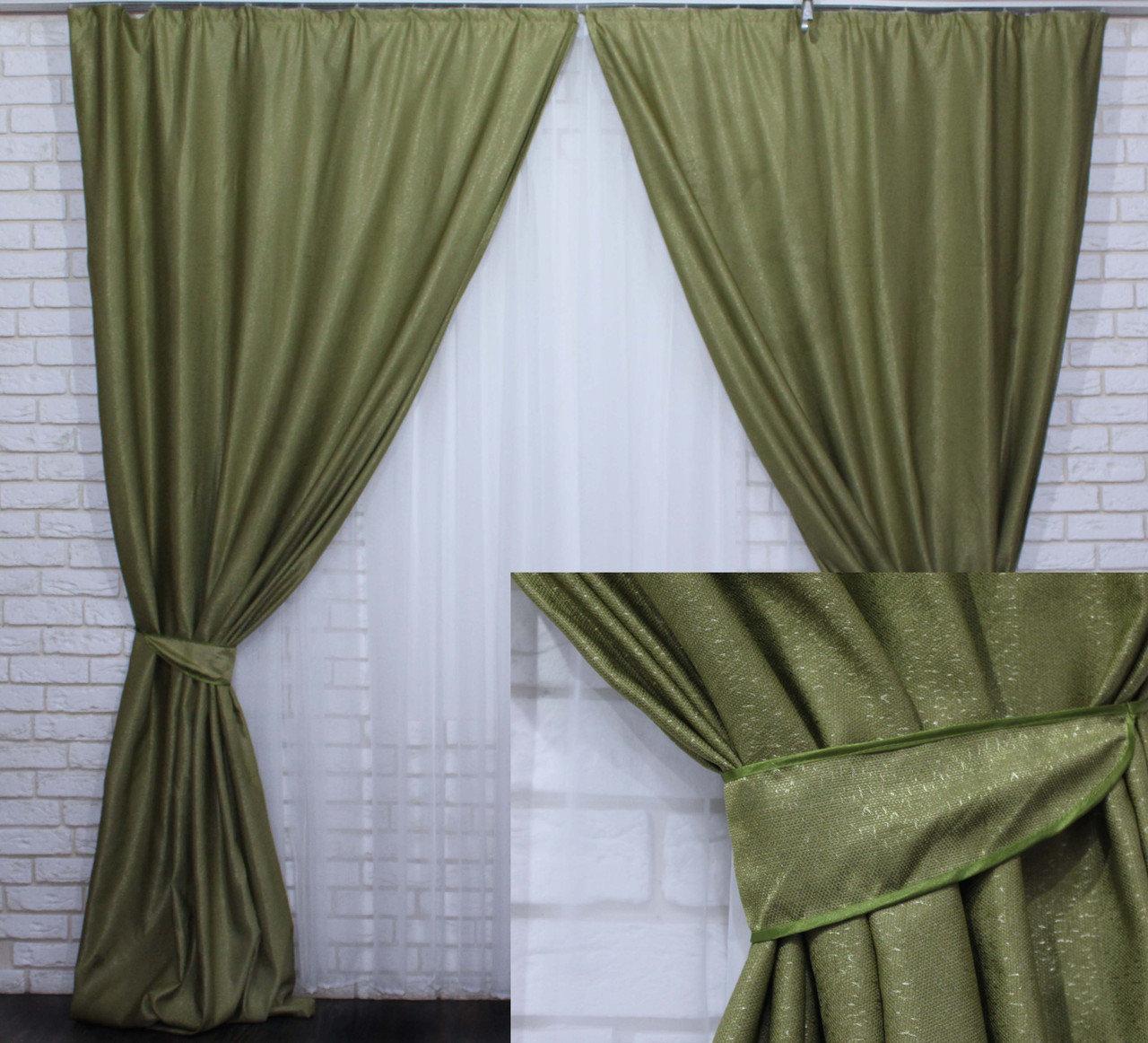 Комплект штор Chtextil коллекция "Льон Мешковина" цвет оливковый 2 шторы шириной по 2.5м
Комплект штор Chtextil коллекция "Льон Мешковина" цвет оливковый 2 шторы шириной по 2.5м
