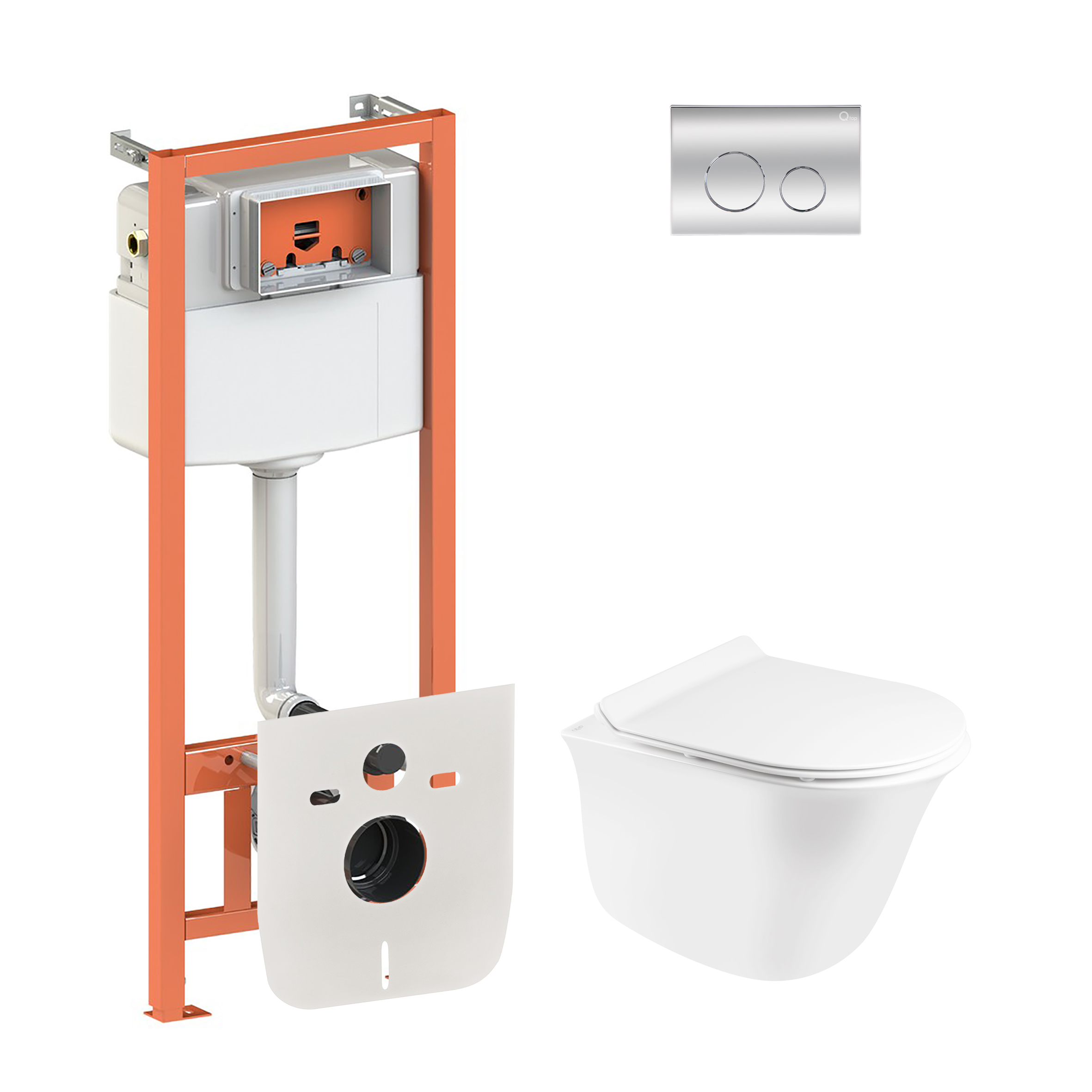Набор Qtap инсталляция 4 в 1 с панелью смыва Nest (QT0133M425 + QT0111M11112CRM) + унитаз с сиденьем Virgo QT1833051ERW
Набор Qtap инсталляция 4 в 1 с панелью смыва Nest (QT0133M425 + QT0111M11112CRM) + унитаз с сиденьем Virgo QT1833051ERW