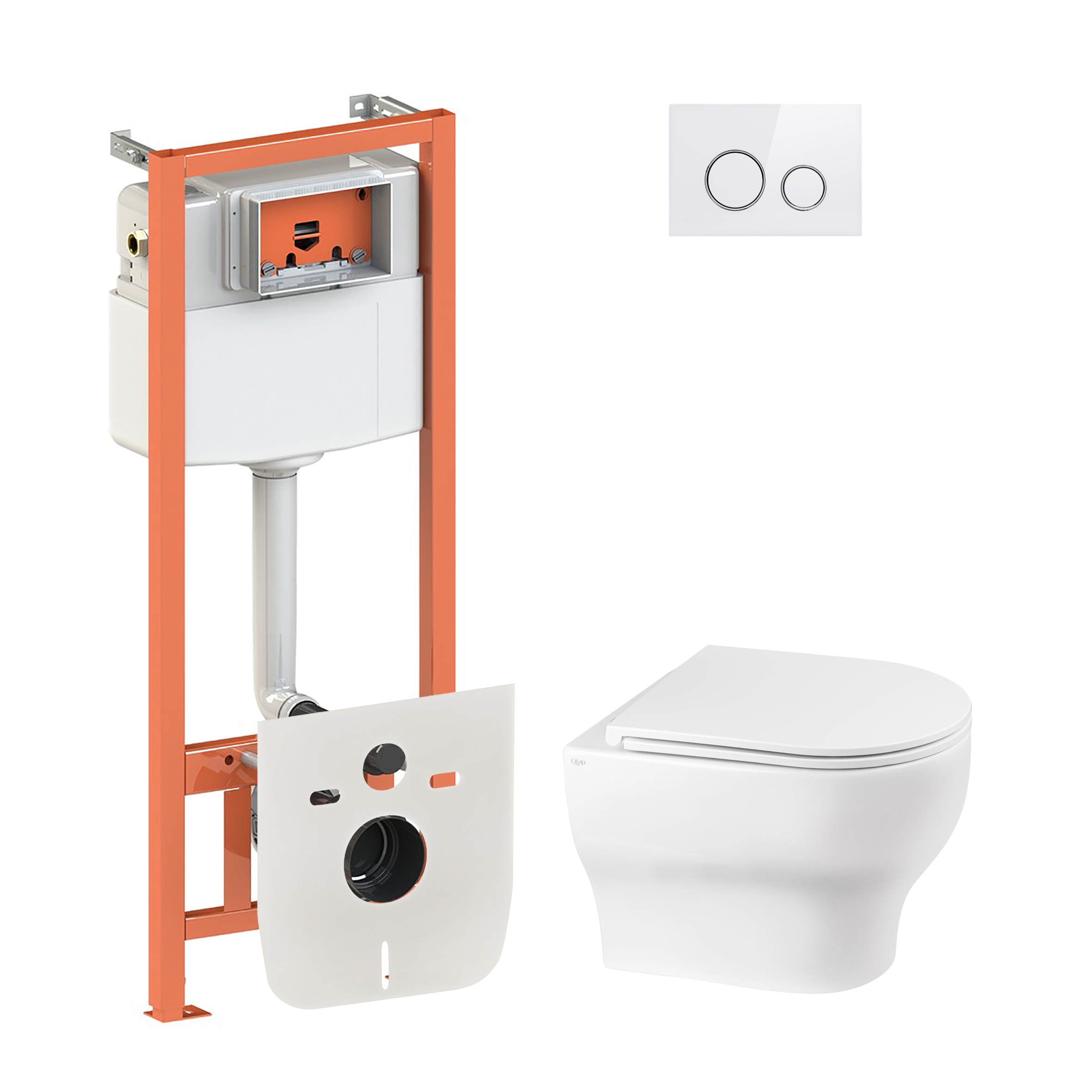 Набор Qtap инсталляция 4 в 1 с панелью смыва Nest (QT0133M425 + QT0111M11V1114W) + унитаз с сиденьем Aries QT0333063ERW
Набор Qtap инсталляция 4 в 1 с панелью смыва Nest (QT0133M425 + QT0111M11V1114W) + унитаз с сиденьем Aries QT0333063ERW