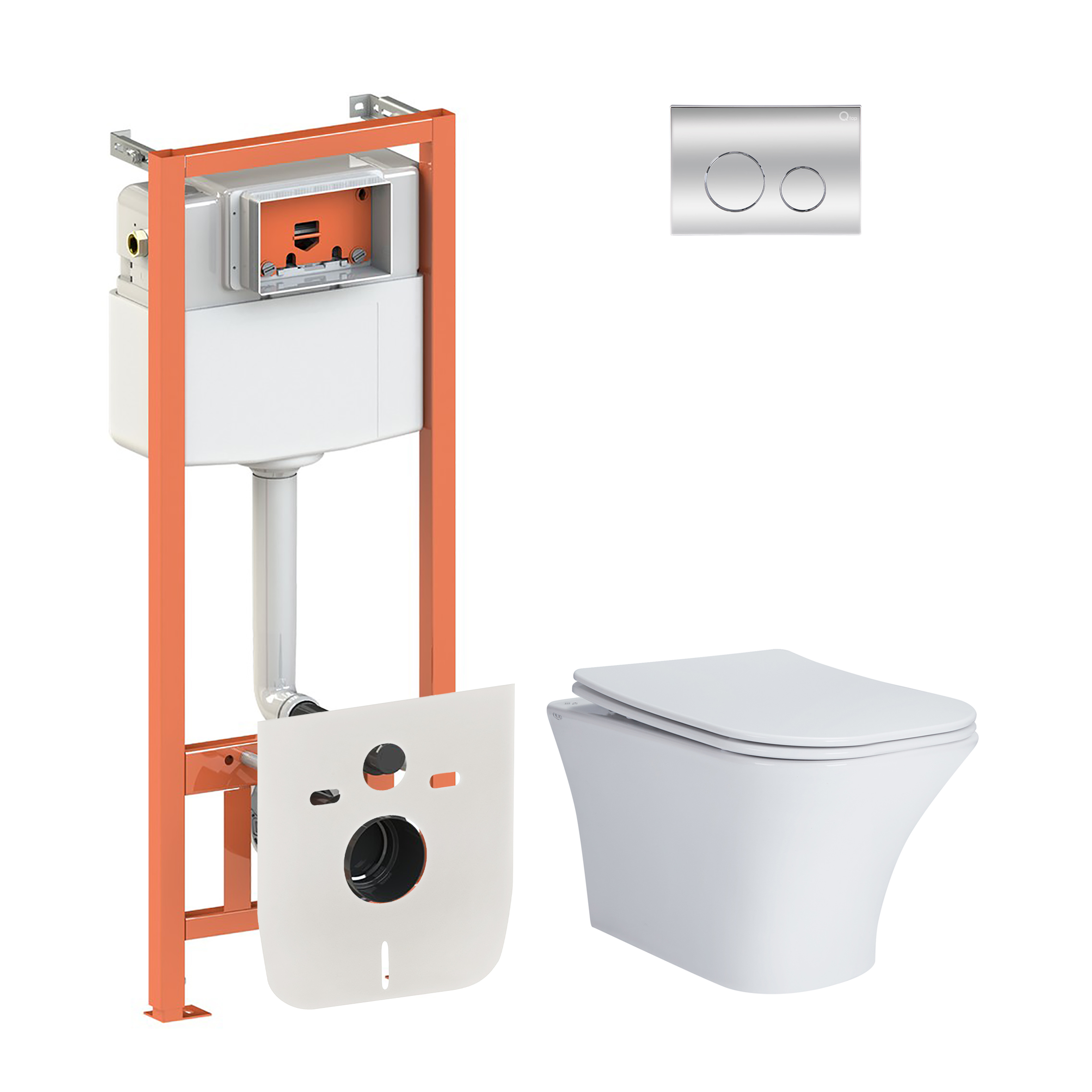 Набор Qtap инсталляция 4 в 1 с панелью смыва Nest (QT0133M425 + QT0111M11112CRM) + унитаз с сиденьем Presto QT24332615EW
Набор Qtap инсталляция 4 в 1 с панелью смыва Nest (QT0133M425 + QT0111M11112CRM) + унитаз с сиденьем Presto QT24332615EW