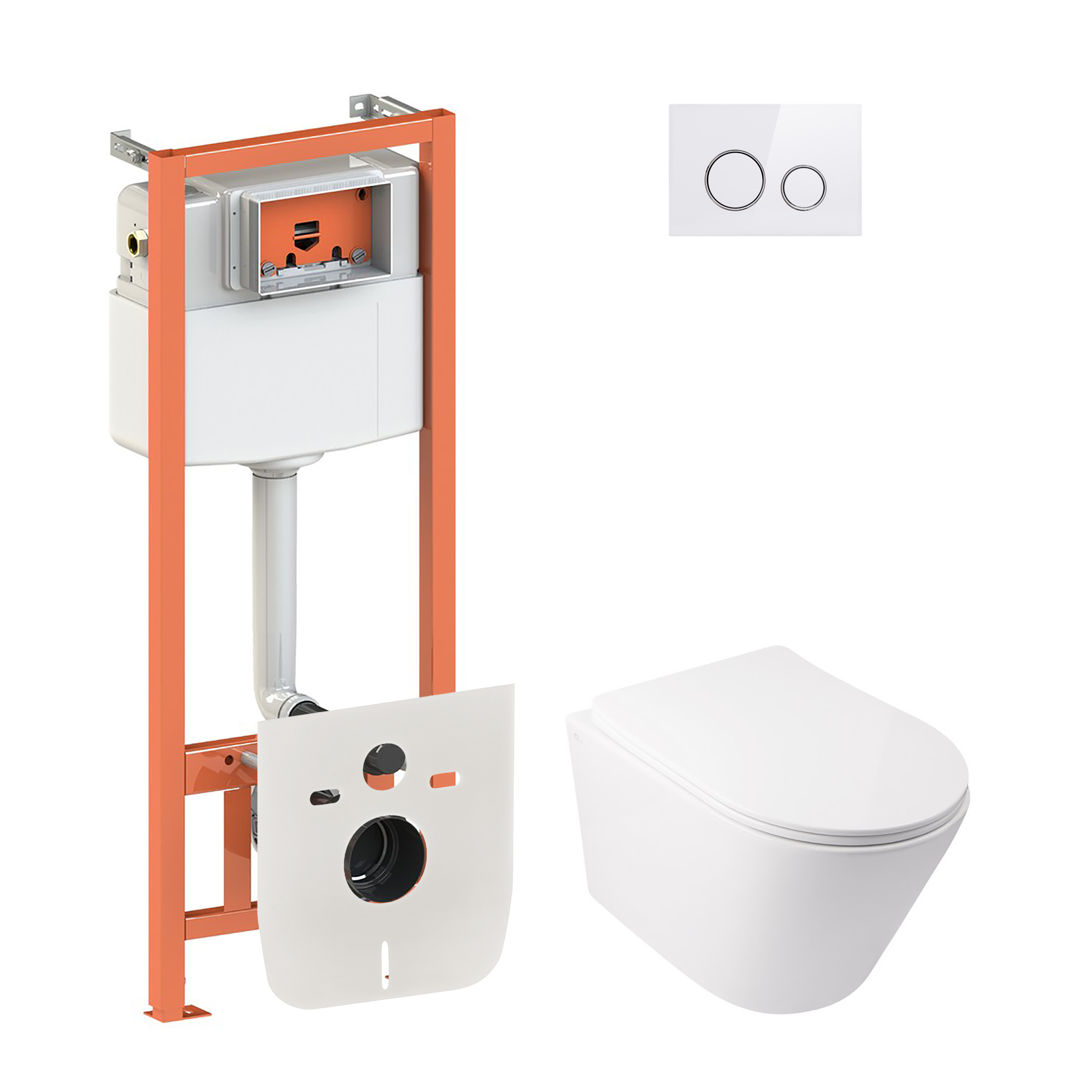 Набор Qtap инсталляция 4 в 1 с панелью смыва Nest (QT0133M425 + QT0111M11V1114W) + унитаз с сиденьем Swan QT16335178W
Набор Qtap инсталляция 4 в 1 с панелью смыва Nest (QT0133M425 + QT0111M11V1114W) + унитаз с сиденьем Swan QT16335178W