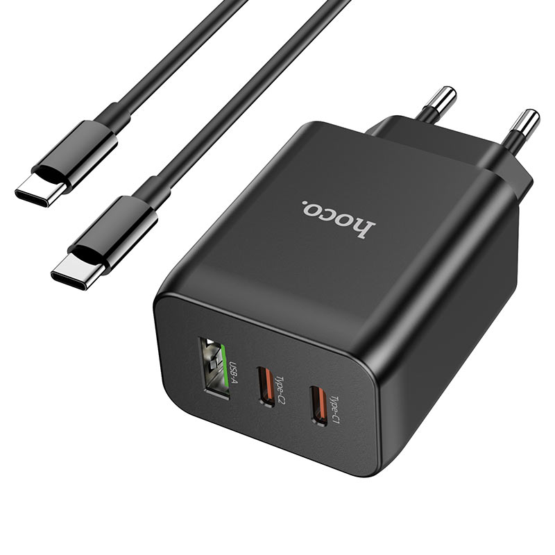 Зарядное сетевое HOCO N18 Phenomenon PDx2+QC3.0 65W (1USB 3A) Type-C-Type-C Чёрный
Зарядное сетевое HOCO N18 Phenomenon PDx2+QC3.0 65W (1USB 3A) Type-C-Type-C Чёрный