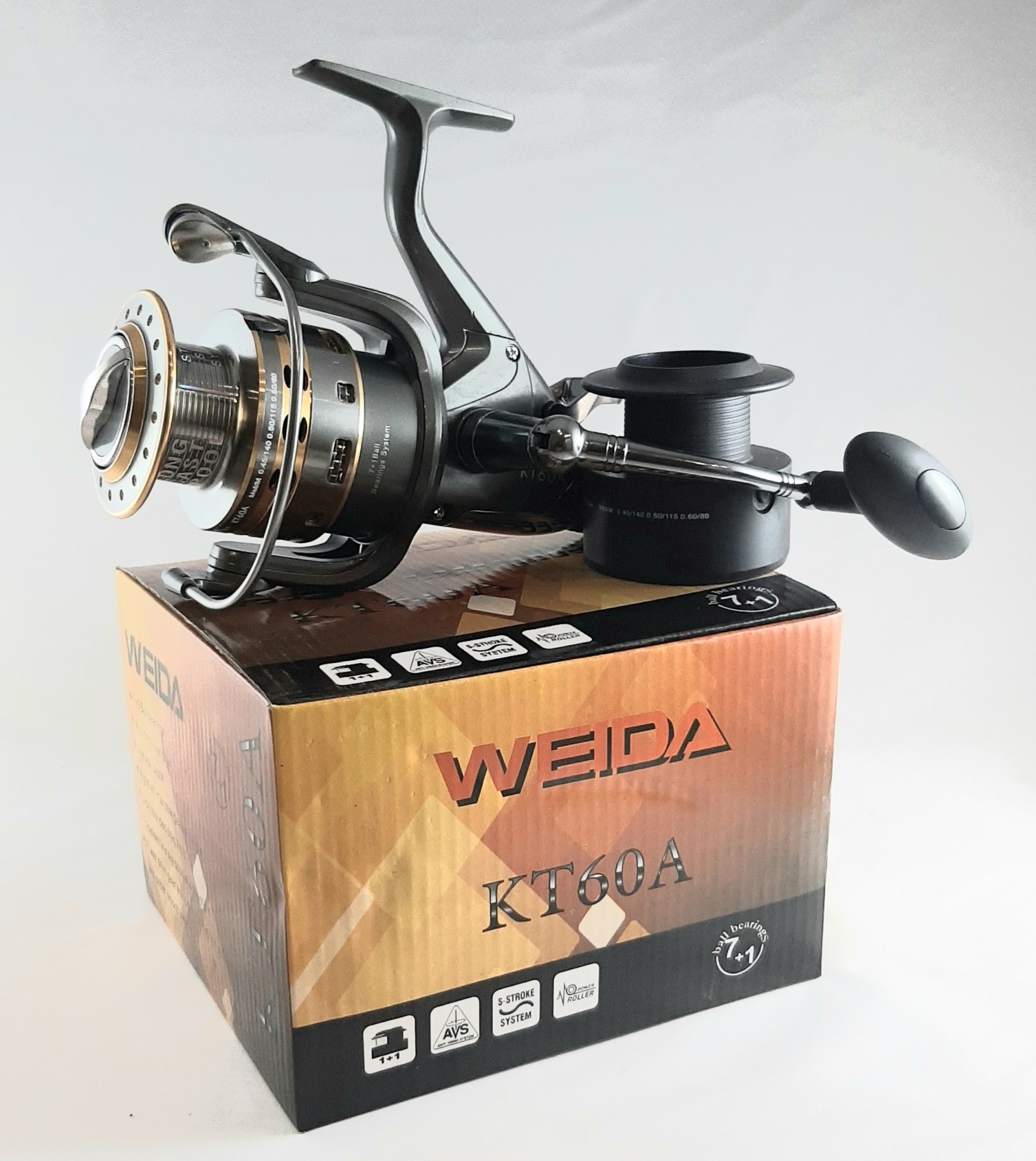 Карповая рыболовная катушка с бейтраннером Weida (Kaida) KT 60A, карповая и фидерная ловля
Карповая рыболовная катушка с бейтраннером Weida (Kaida) KT 60A, карповая и фидерная ловля