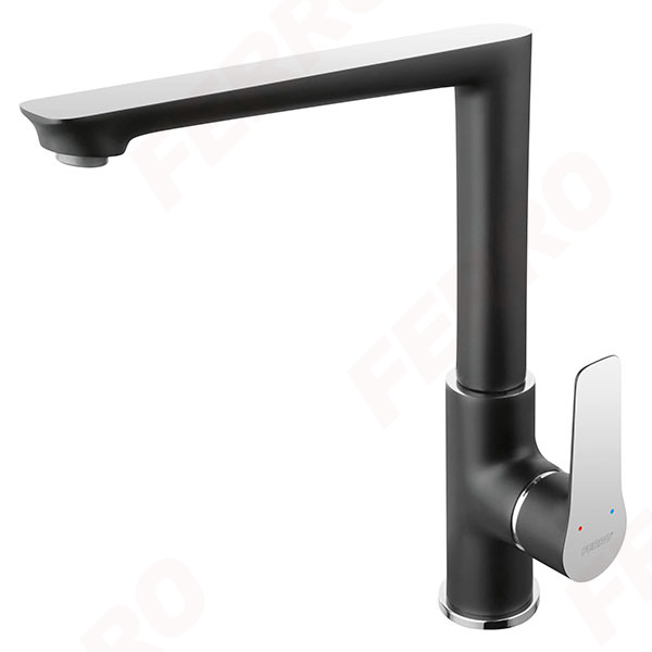 Смеситель для мойки Ferro Adore Black/Chrome черный хром поворотный излив BDR4BLC
Смеситель для мойки Ferro Adore Black/Chrome черный хром поворотный излив BDR4BLC