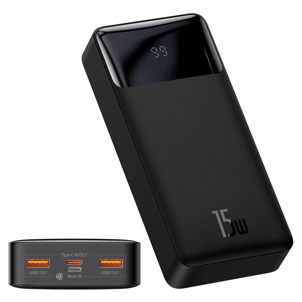 Power Bank Baseus Bipow Digital Display 20000mAh 15W 2x USB / USB Type C / micro USB, Black (PPDML-J01)
Power Bank Baseus Bipow Digital Display 20000mAh 15W 2x USB / USB Type C / micro USB, Black (PPDML-J01)