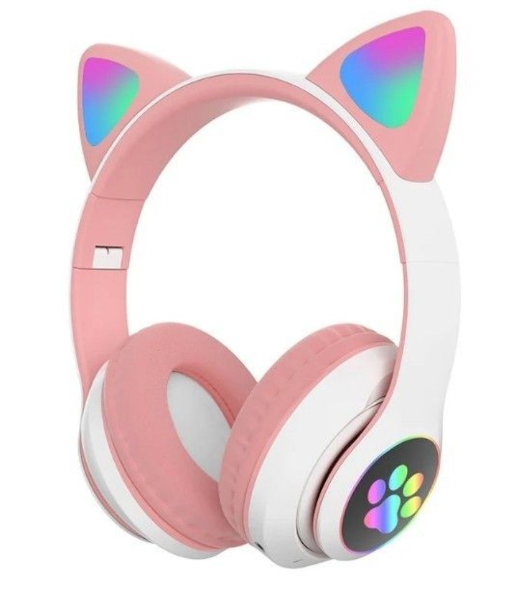 Беспроводные детские Bluetooth наушники с кошачьими ушками и цветной подсветкой Cat STN-28 розовые
Беспроводные детские Bluetooth наушники с кошачьими ушками и цветной подсветкой Cat STN-28 розовые