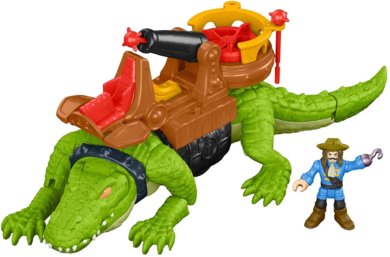Динозавр Соркозух Крокодил С Фигуркой Пирата Shrikesuchus Crocodile Croc Pirate Hook Fisher-Price DHH63
Динозавр Соркозух Крокодил С Фигуркой Пирата Shrikesuchus Crocodile Croc Pirate Hook Fisher-Price DHH63