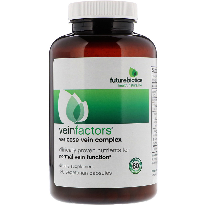 Натуральная добавка FutureBiotics VeinFactors Varicose Vein Complex 180 капсул (4384304076)
Натуральная добавка FutureBiotics VeinFactors Varicose Vein Complex 180 капсул (4384304076)