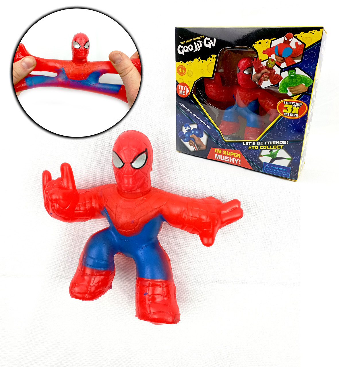 Игрушка-растяжка 15см , Фигурка Гуджитсу Человек-Паук MARVEL (Супергерои Марвел). "GooJitCu"
Игрушка-растяжка 15см , Фигурка Гуджитсу Человек-Паук MARVEL (Супергерои Марвел). "GooJitCu"