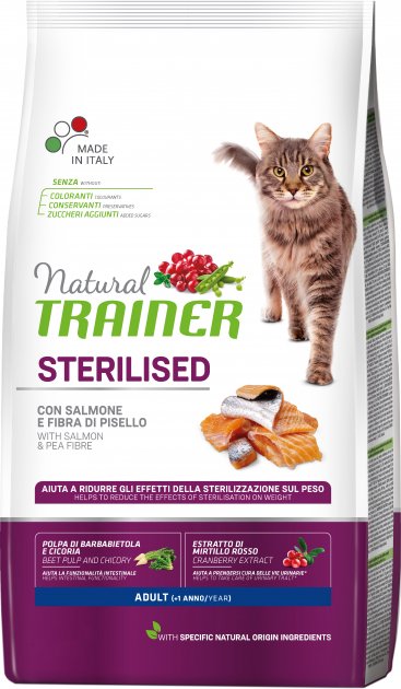 Сухой корм для стерилизованных кошек Trainer Natural Super Premium Adult Sterilised со свежим лососем 10 кг
Сухой корм для стерилизованных кошек Trainer Natural Super Premium Adult Sterilised со свежим лососем 10 кг