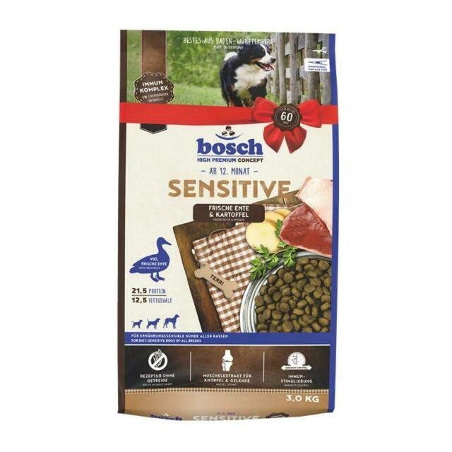 Bosch Sensitive Duck and Potato Сухой корм для взрослых собак склонных к аллергии с уткой (3 кг)
Bosch Sensitive Duck and Potato Сухой корм для взрослых собак склонных к аллергии с уткой (3 кг)