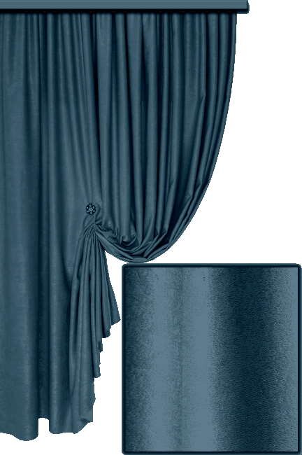 Портьеры Soft 22 Турция Синий(MG-MRS-735008), 275*170 см (2 шт.)