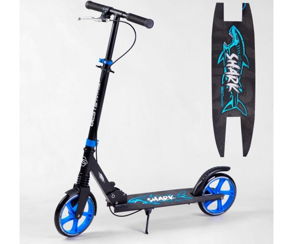 Самокат двухколесный Best Scooter Shark 19015, с ручным тормозом, зажимом руля, амортизатором, Черно-голубой
Самокат двухколесный Best Scooter Shark 19015, с ручным тормозом, зажимом руля, амортизатором, Черно-голубой