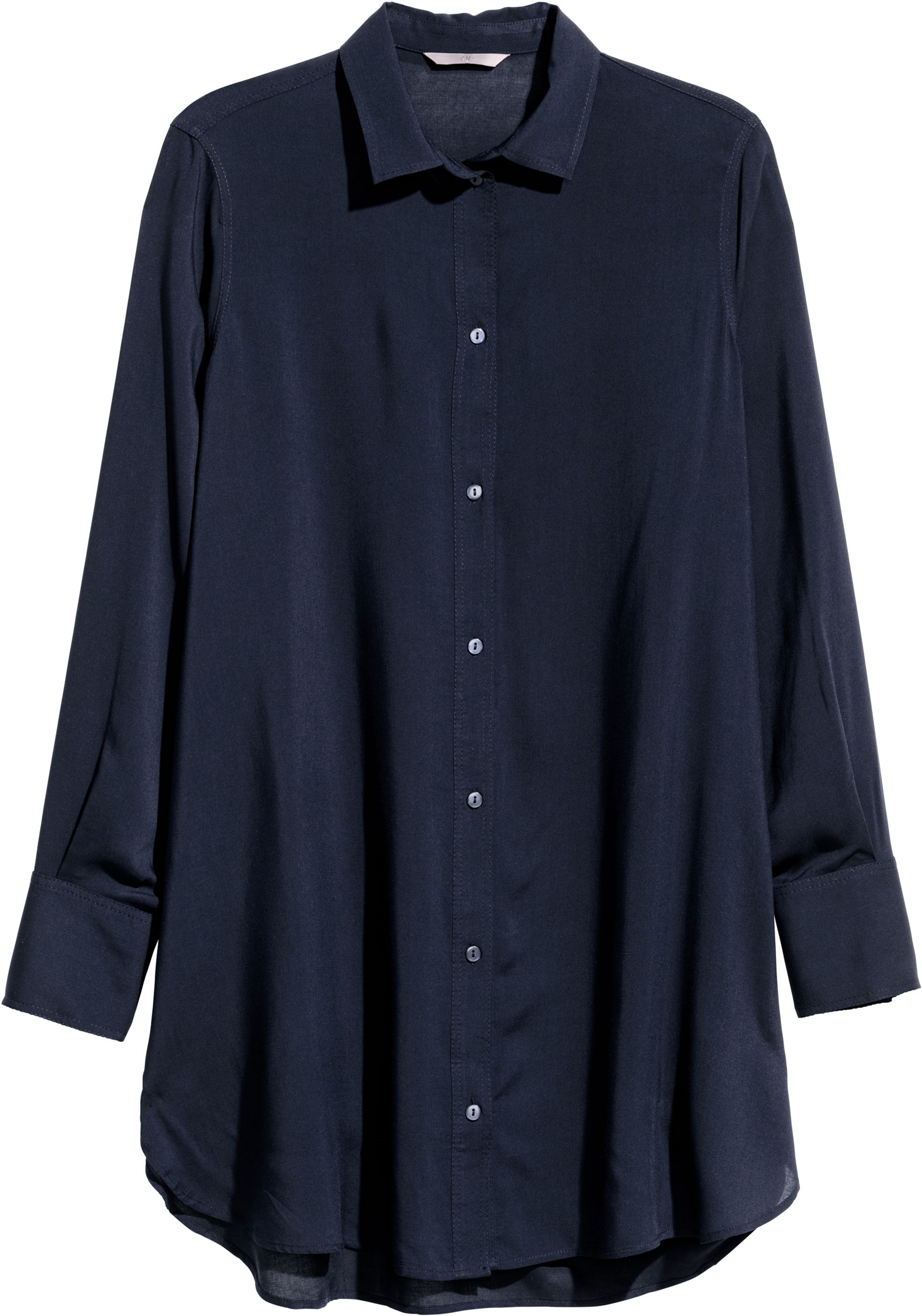 Рубашка H&M XAZ126751QMPB 44 Темно-синяя 
Рубашка H&M XAZ126751QMPB 44 Темно-синяя