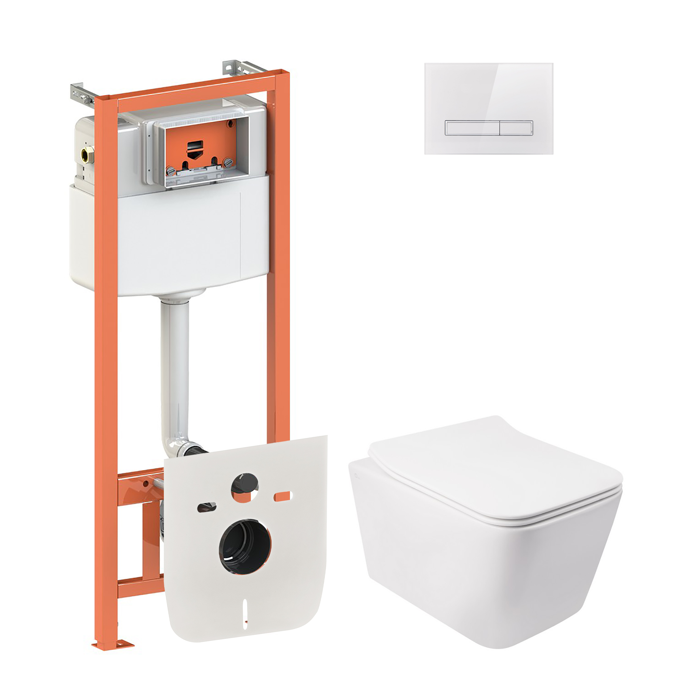 Набор Qtap инсталляция 4 в 1 с панелью смыва Nest (QT0133M425 + QT0111V1105GW) + унитаз с сиденьем Crow QT05335170W
Набор Qtap инсталляция 4 в 1 с панелью смыва Nest (QT0133M425 + QT0111V1105GW) + унитаз с сиденьем Crow QT05335170W